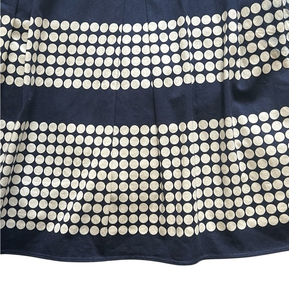 Talbots navy and white polka dot pleated a-line full midi skirt - Picture 6 of 10